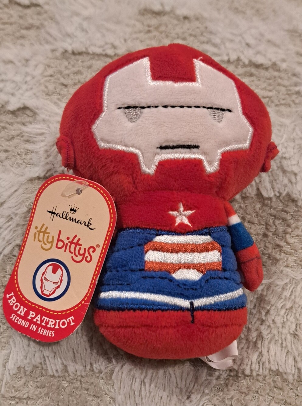 Hallmark Itty Bittys IRON PATRIOT MAN Marvel Avengers #2 in Series Plush NWT